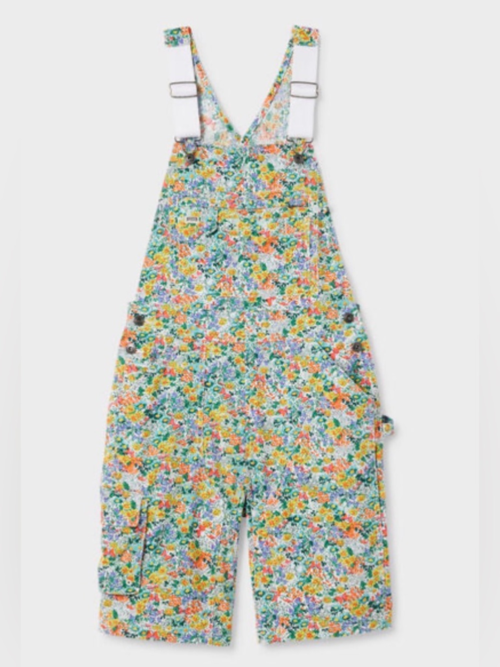 Duluth Trading Co Floral Short Overalls